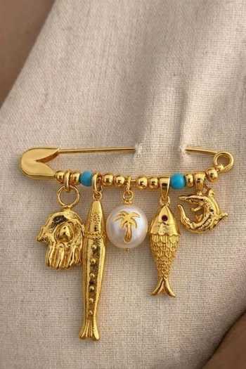 Buy Arvino Blue Ocean Relic Charm Pin Brooch Online at Aza Fashions Buy_Arvino_Blue Ocean Relic Charm Pin Brooch _Online_at_Aza_Fashions