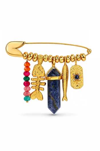 Arvino Stone Embellished Brooch 