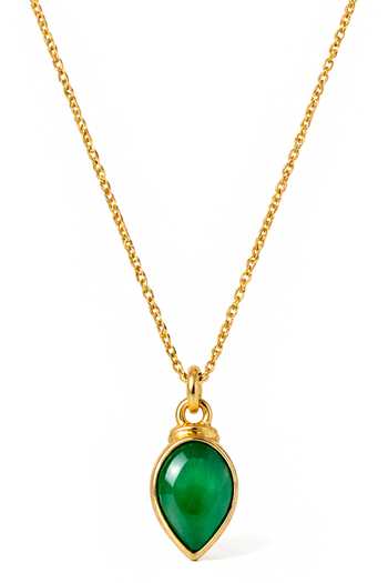 Arvino Onyx Teardrop Pendant Necklace 