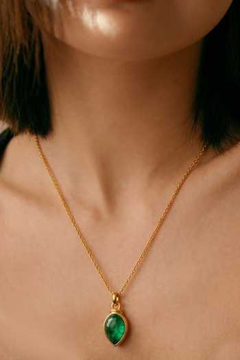 Buy Arvino Green Onyx Teardrop Pendant Necklace Online at Aza Fashions Buy_Arvino_Green Onyx Teardrop Pendant Necklace _Online_at_Aza_Fashions