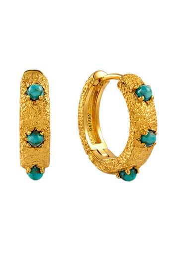 Shop Arvino Blue Turquoise Studded Textured Earrings Online at Aza Fashions Shop_Arvino_Blue Turquoise Studded Textured Earrings _Online_at_Aza_Fashions