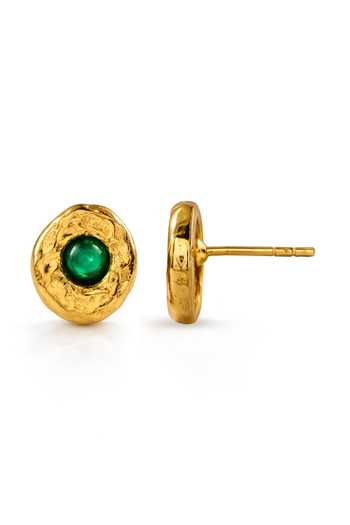 Arvino Green Onyx Stud Earrings Online at Aza Fashions Arvino_Green Onyx Stud Earrings _Online_at_Aza_Fashions