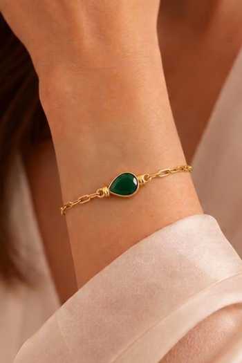 Buy Arvino Green Onyx Teardrop Bracelet Online at Aza Fashions Buy_Arvino_Green Onyx Teardrop Bracelet _Online_at_Aza_Fashions