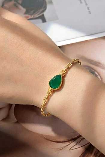 Shop Arvino Green Onyx Teardrop Bracelet Online at Aza Fashions Shop_Arvino_Green Onyx Teardrop Bracelet _Online_at_Aza_Fashions