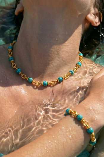 Buy Arvino Blue Turquoise Nugget Link Chain Bracelet Buy_Arvino_Blue Turquoise Nugget Link Chain Bracelet