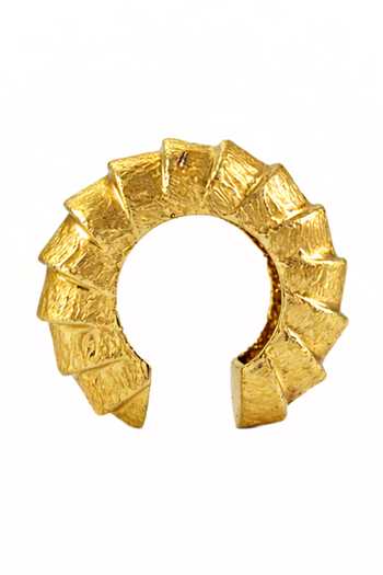 Arvino_Gold Plated Textured Rib Earcuff _Online_at_Aza_Fashions