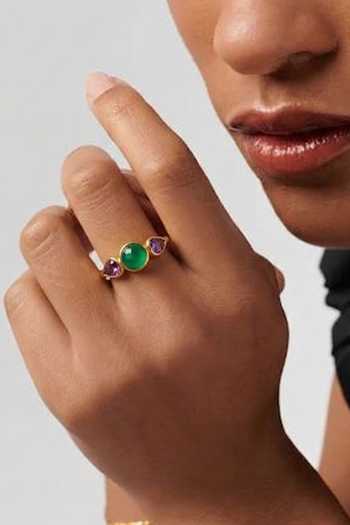 Buy Arvino Multi Color Amethyst Stone Embellished Ring Online at Aza Fashions Buy_Arvino_Multi Color Amethyst Stone Embellished Ring _Online_at_Aza_Fashions