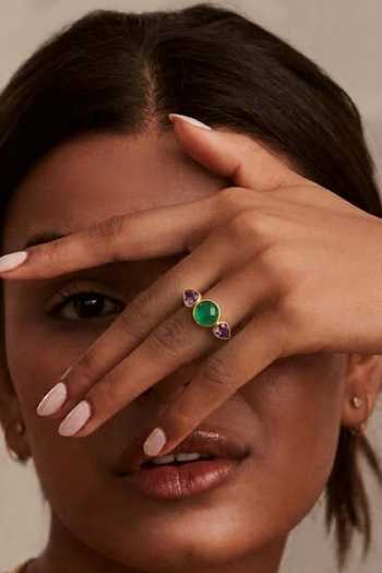 Arvino Amethyst Stone Embellished Ring 