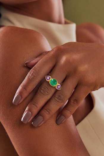 Buy Arvino Multi Color Amethyst Stone Embellished Ring Buy_Arvino_Multi Color Amethyst Stone Embellished Ring