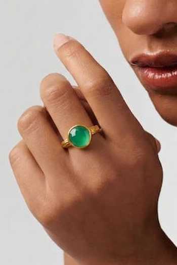 Buy Arvino Green Faceted Onyx Embellished Ring Online at Aza Fashions Buy_Arvino_Green Faceted Onyx Embellished Ring _Online_at_Aza_Fashions