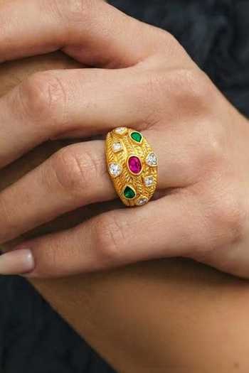 Buy Arvino Multi Color Textured Band Ring Online at Aza Fashions Buy_Arvino_Multi Color Textured Band Ring _Online_at_Aza_Fashions