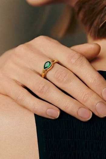 Arvino Pear Bezel Onyx Ring 