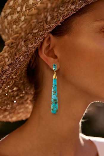 Arvino London Blue Topaz Drop Earrings 