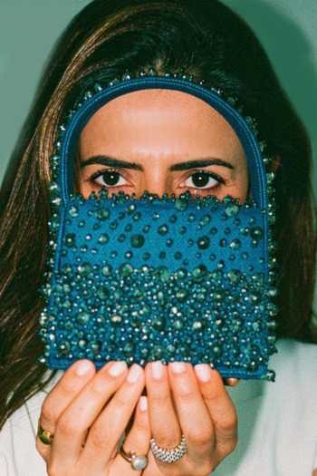 Nayaab By Sonia Denim Kasse Mini Bag