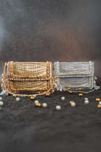 Nayaab By Sonia Gold Embroidered Silk Mini Clutch Bag Online at Aza Fashions Nayaab By Sonia_Gold Embroidered Silk Mini Clutch Bag _Online_at_Aza_Fashions