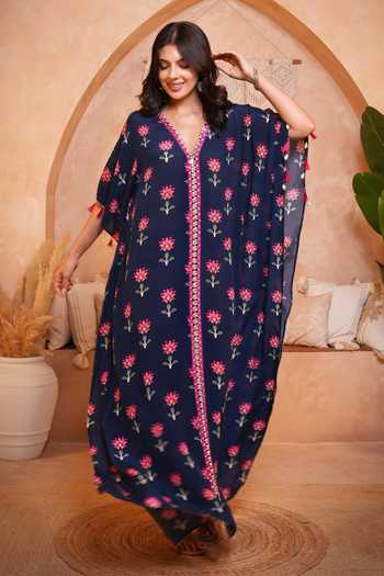 Sajeda A Lehry Saba Digital Print Kaftan 