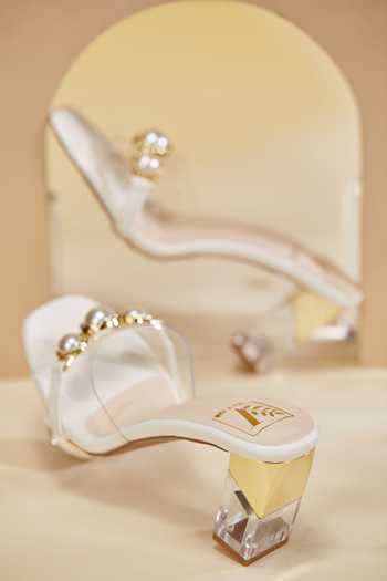 House of Vian White Iris Heels Online at Aza Fashions House of Vian_White Iris Heels _Online_at_Aza_Fashions
