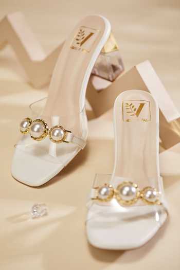 House of Vian Iris White Heels