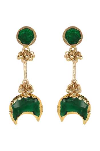 House Of Tuhina Indrani Embellished Dangler Earrings