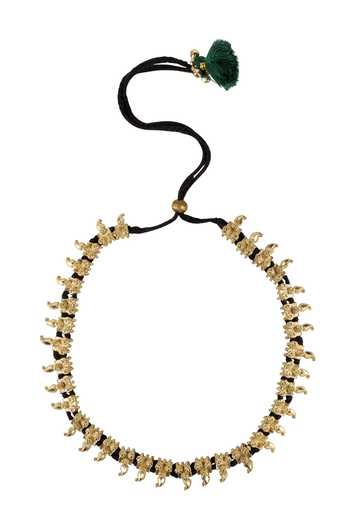 House Of Tuhina Isha Carved Choker Necklace