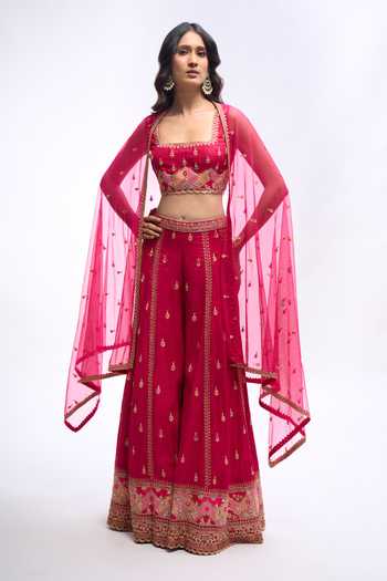 Aariyana Couture Floral Embroidered Sharara Set 