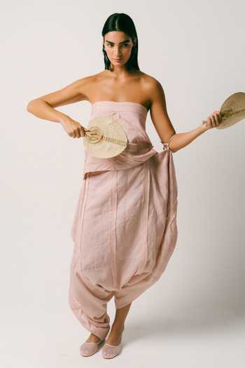 Ituvana Pagi Linen Dhoti Pant Set 