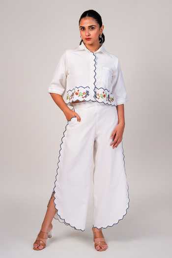 9899 Meadow Cropped Shirt & Pant Co-ord Set 
