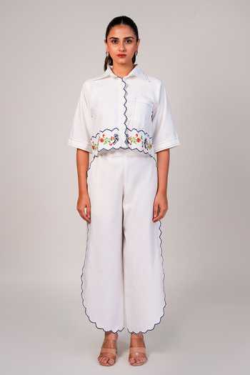 9899 Meadow Cropped Shirt & Pant Co-ord Set 