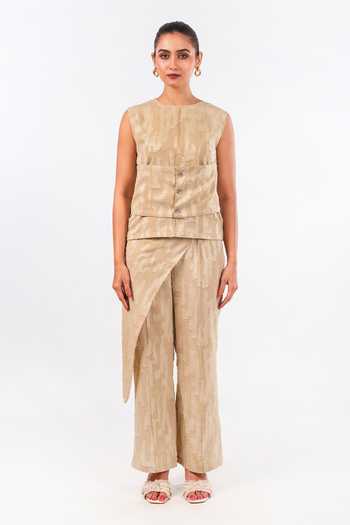 9899 Sable Flap Top & Pant Co-ord Set 
