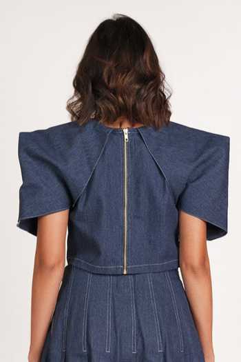 9899 Sculpted Denim Top 