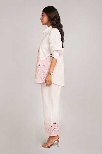 9899 Striped Floral Top & Pant Co-ord Set 