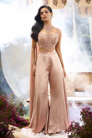 Buy Aariyana Couture Pink Net Sweetheart Neck Embroidered Blouse Palazzo Set Online at Aza Fashions Buy_Aariyana Couture_Pink Net Sweetheart Neck Embroidered Blouse Palazzo Set _Online_at_Aza_Fashions