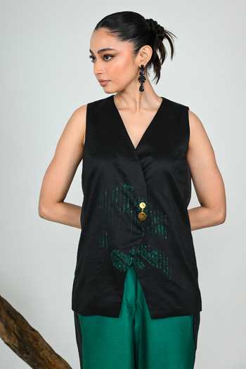 The Dramebaaz CO Cipher Silk Waistcoat 