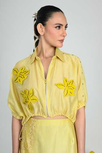 The Dramebaaz CO Summer Lime Cropped Jacket 