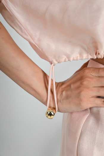 The Dramebaaz CO Pink Silk Collared Neck Squash Cropped Jacket Online at Aza Fashions The Dramebaaz CO_Pink Silk Collared Neck Squash Cropped Jacket _Online_at_Aza_Fashions