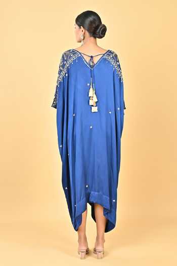 KEITH GOMES Hand Embroidery Flower Motif Kaftan 