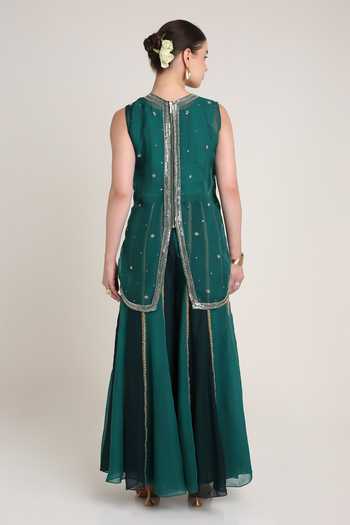 KEITH GOMES Sequin Mirror Embroidered Kurta Set 