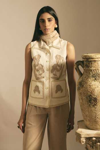 Shimona Iris Applique Work Shacket 