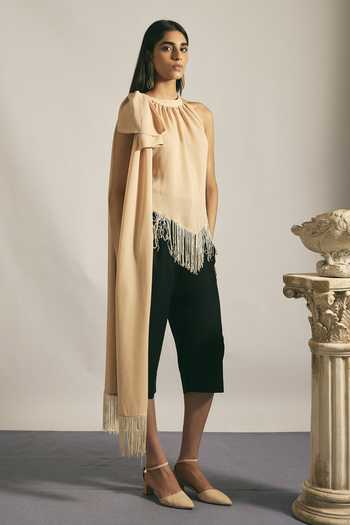 Shimona Desert Draped Halter Neck Top 