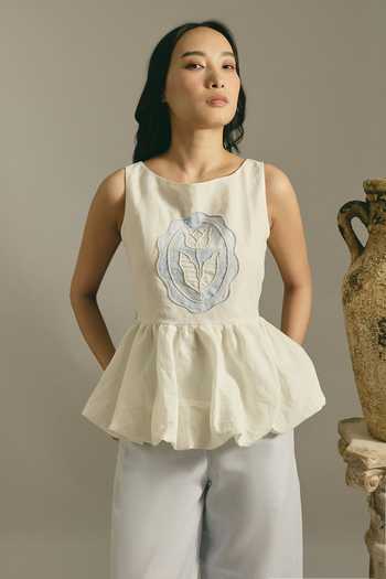Shimona Blue Vintage Balloon Top 