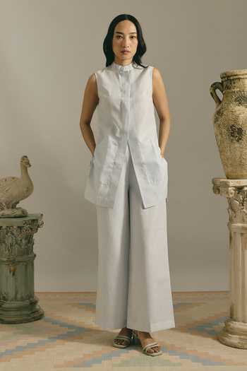 Shimona Powder Blue Top & Pant Set 