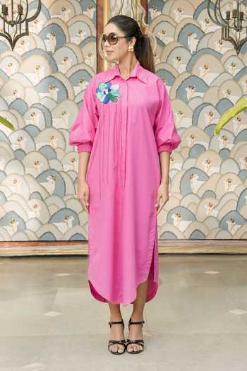 BAHAARA BY DIVYA NARULA Primrose Long Shirt Dress 