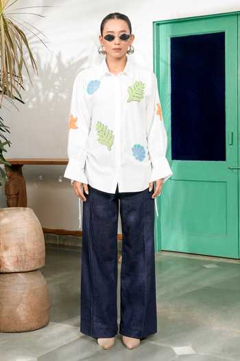 BAHAARA BY DIVYA NARULA Aurora Tropical Embellished Shirt 