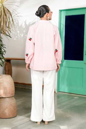 BAHAARA BY DIVYA NARULA Alina Cherry Tie Up Shirt 