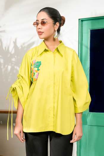 BAHAARA BY DIVYA NARULA Juniper Drawstring Shirt 