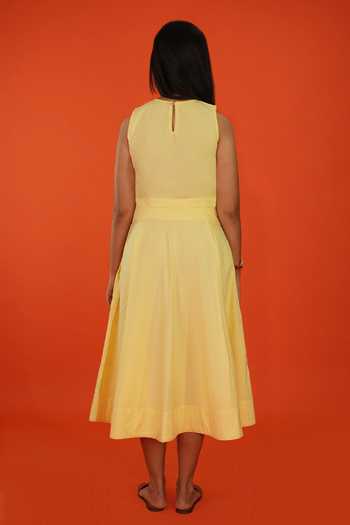 9899 Yellow Summer Top & Skirt Co-ord Set 