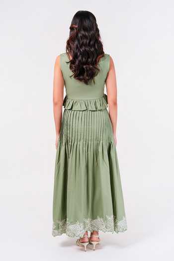 9899 Sage Garden Top & Skirt Co-ord Set 