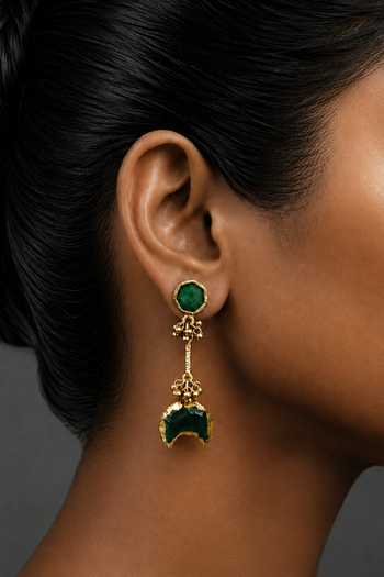 House Of Tuhina Indrani Embellished Dangler Earrings