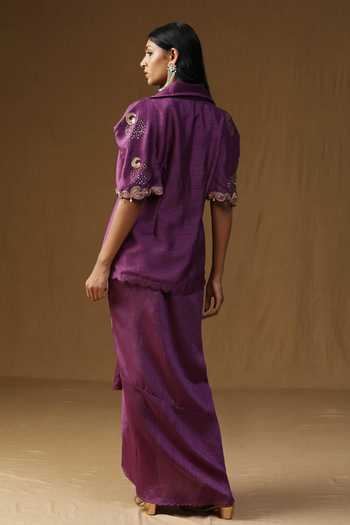 Arpita Sulakshana Rangadevi Jamuni Shirt & Draped Skirt Set 