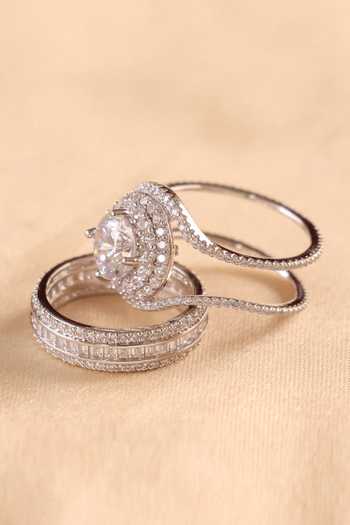 MRJEWELS The Dual Aura Convertible Solitaire Ring Set 